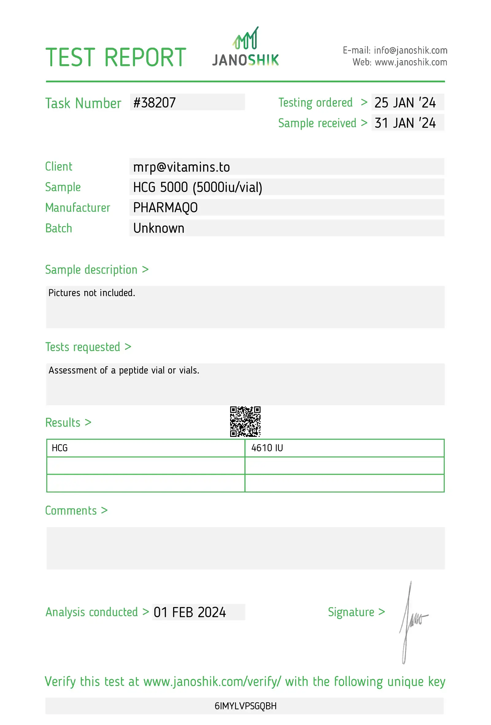 HCG 5000IU – Pharmaqo Labs - Image 2