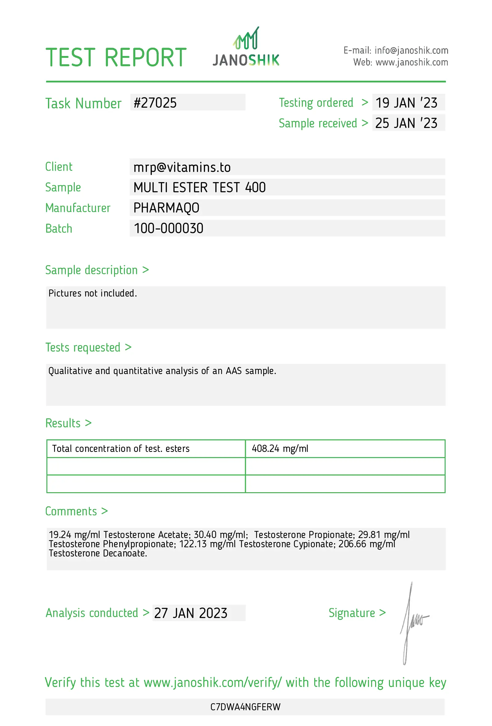 Tri-Ester Test 400 – Pharmaqo Labs - Image 3