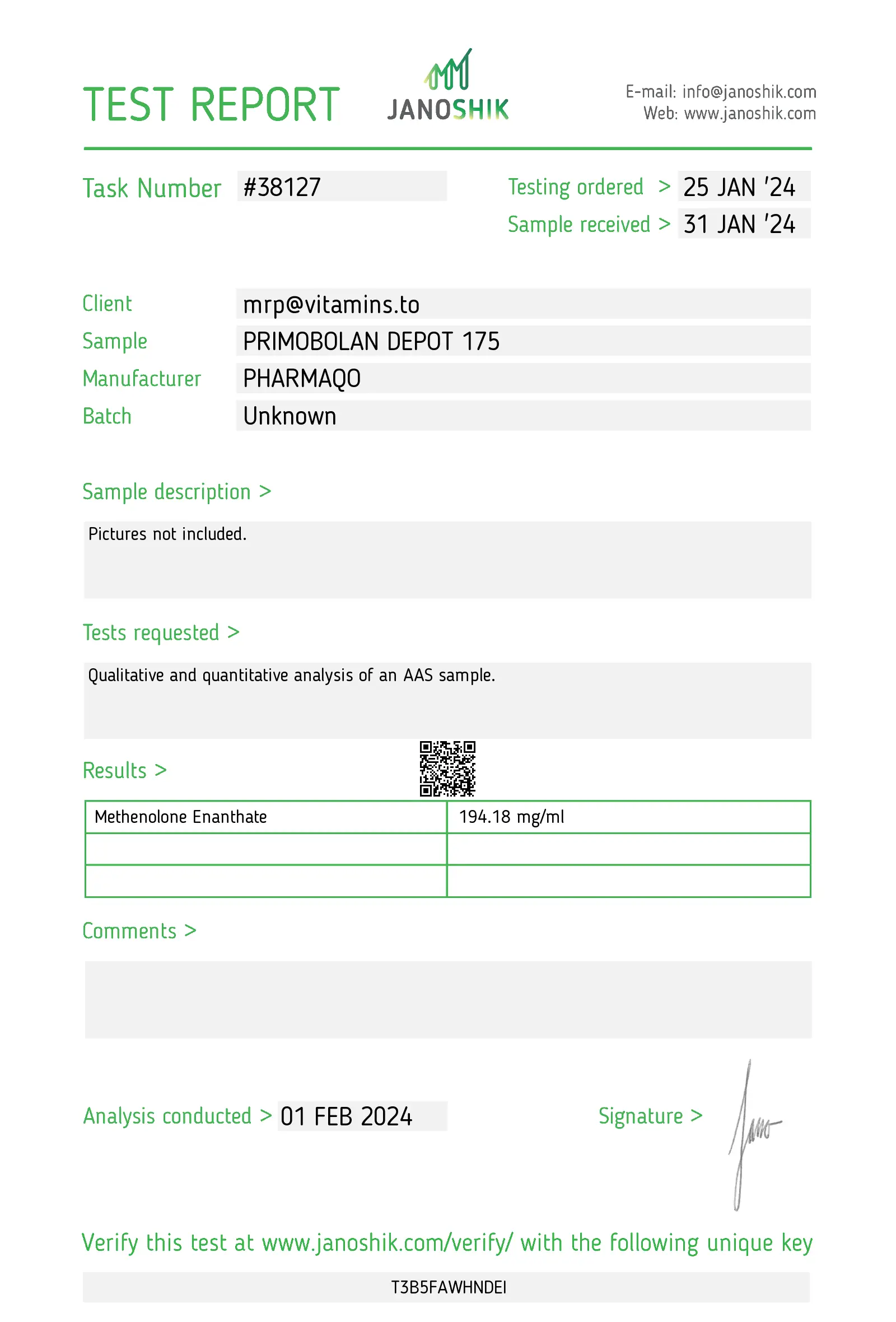 Primobolan Depot 175 – Pharmaqo Labs - Image 2
