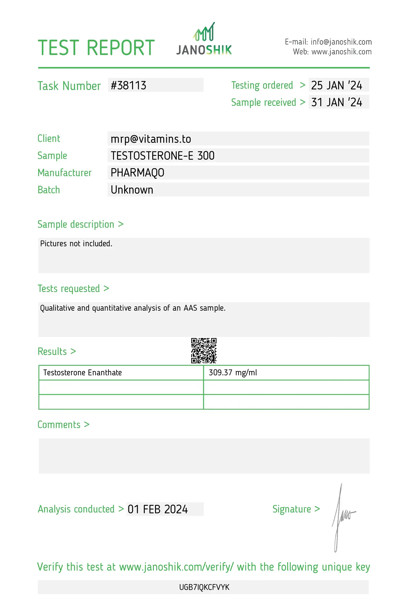 Testosterone-E 300 – Pharmaqo Labs - Image 2
