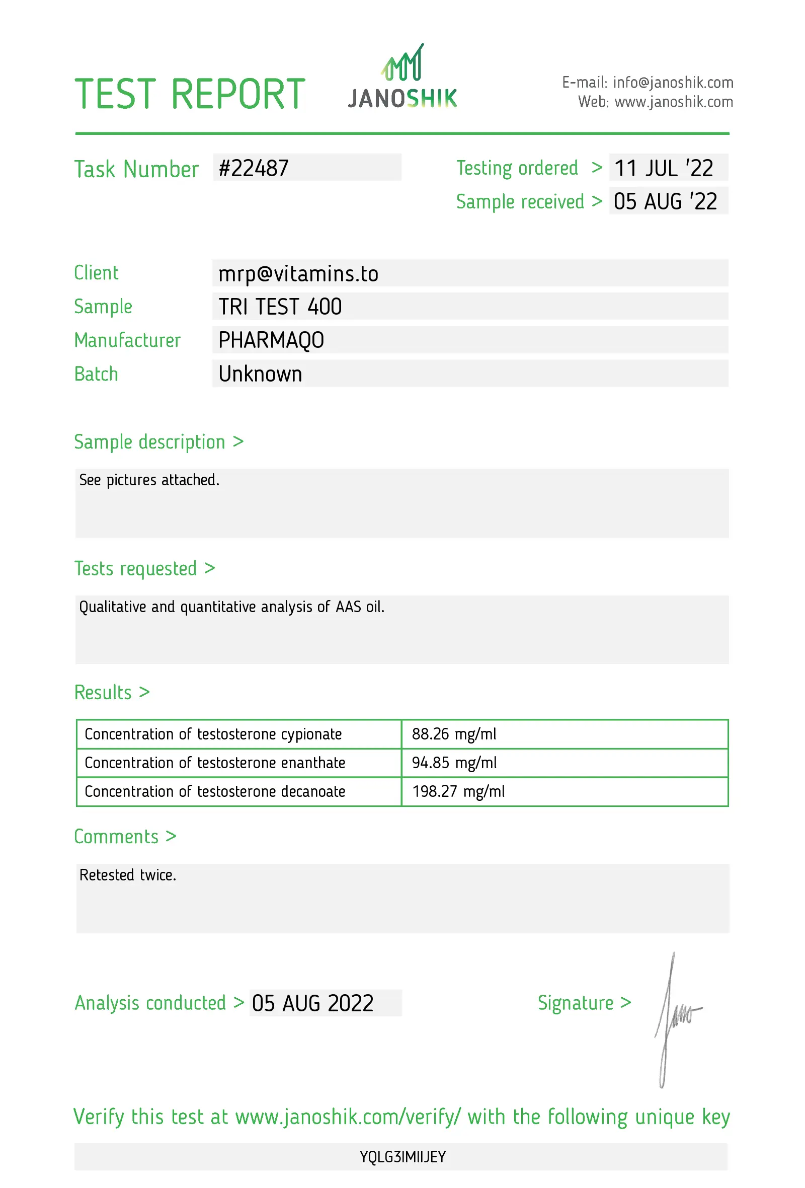 Tri-Ester Test 400 – Pharmaqo Labs - Image 4