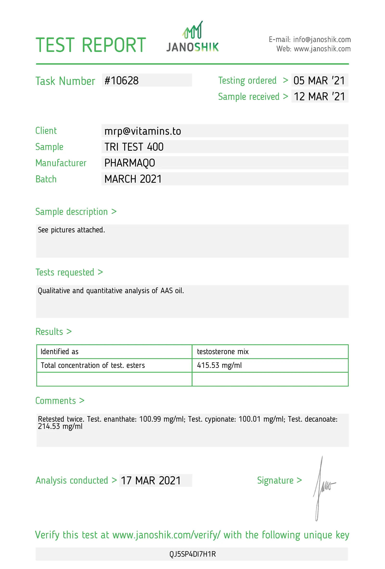 Tri-Ester Test 400 – Pharmaqo Labs - Image 5