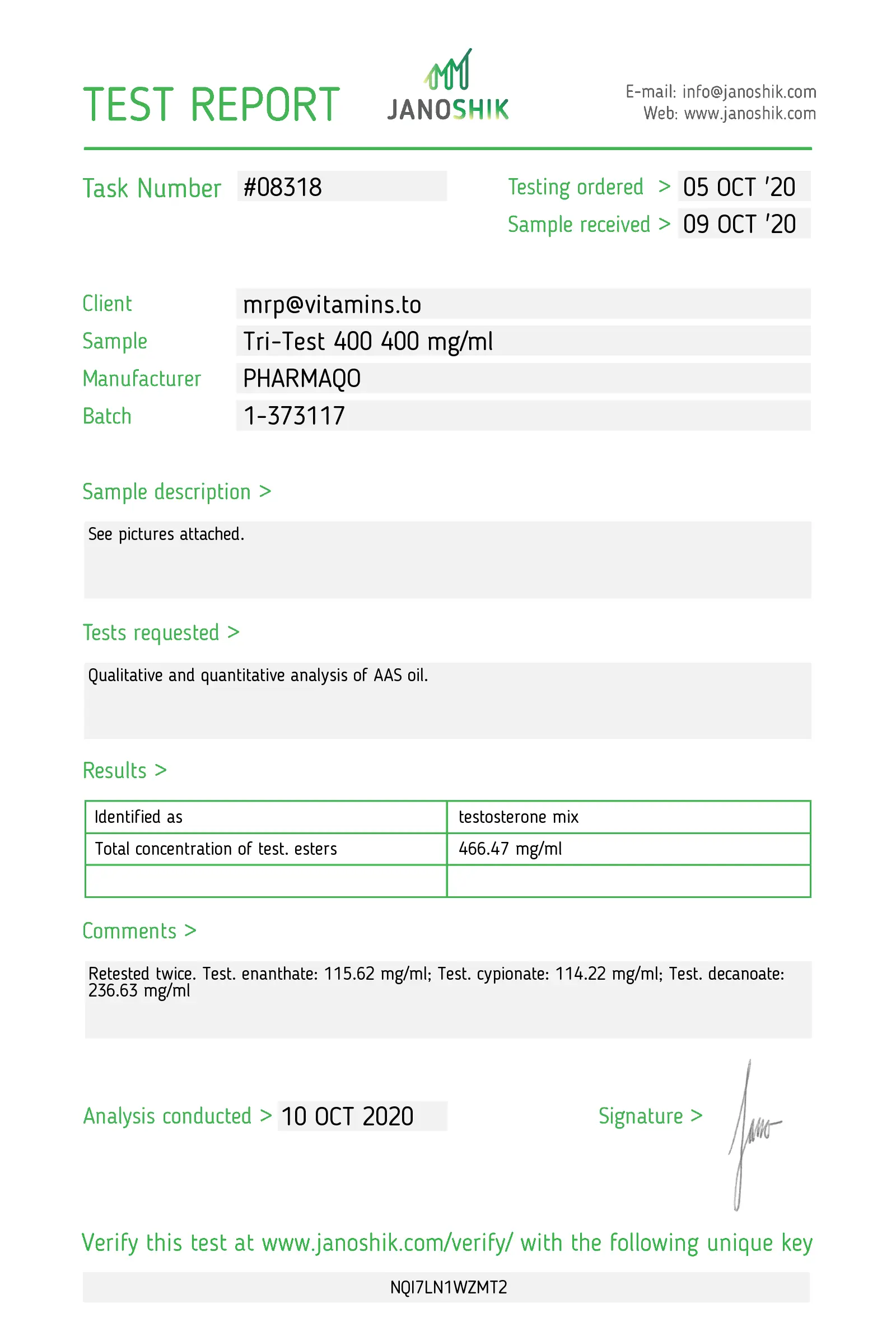 Tri-Ester Test 400 – Pharmaqo Labs - Image 6